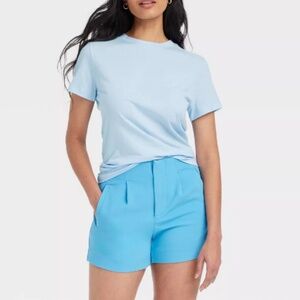 A New Day - Women's Short Sleeve T-shirt Light Blue Size Small